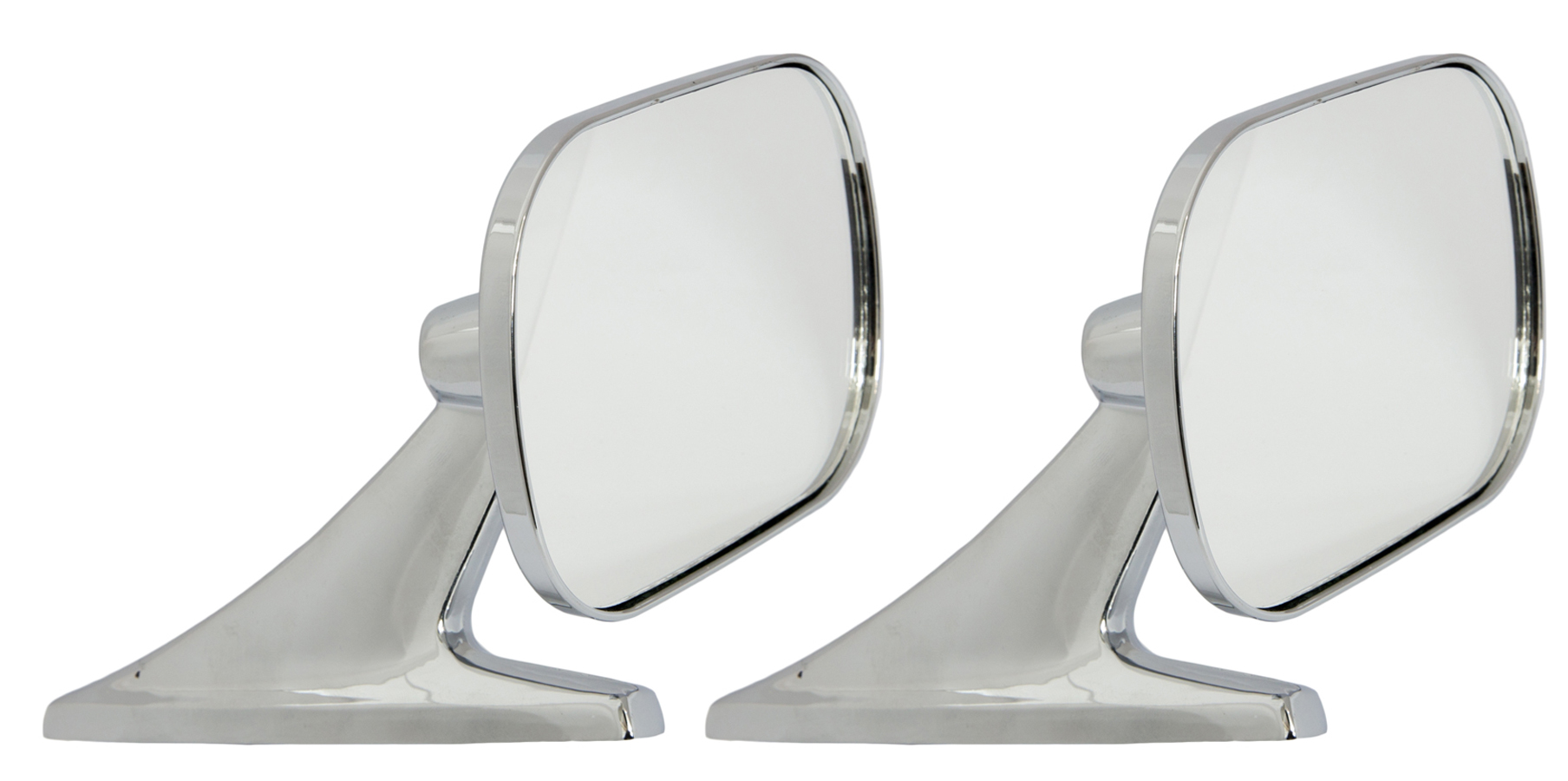 Motamec Classic Car 10 Side Door Wing Mirror x2 Chrome Steel Square eBay